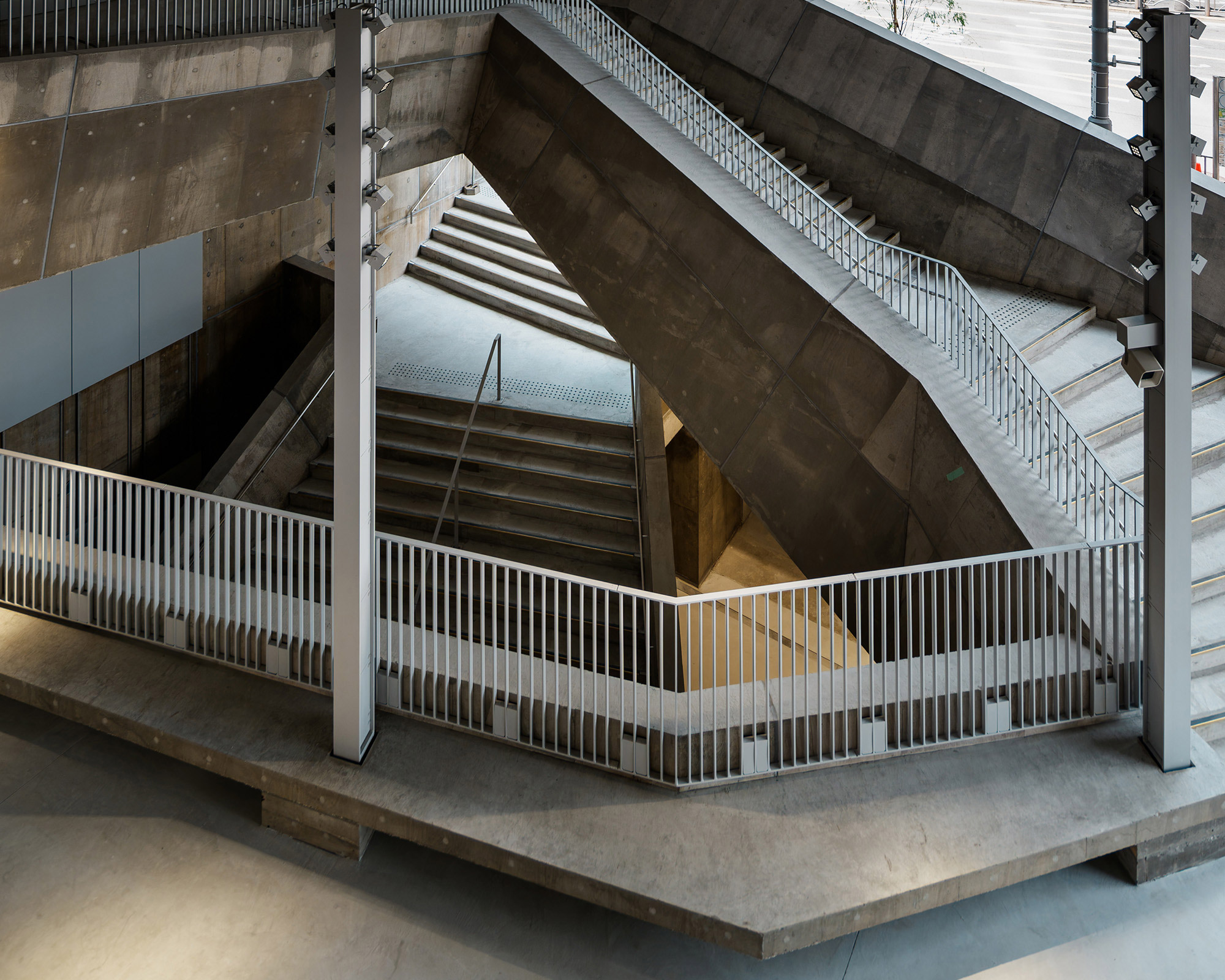 Interior. Stairway all the way to the upper level.