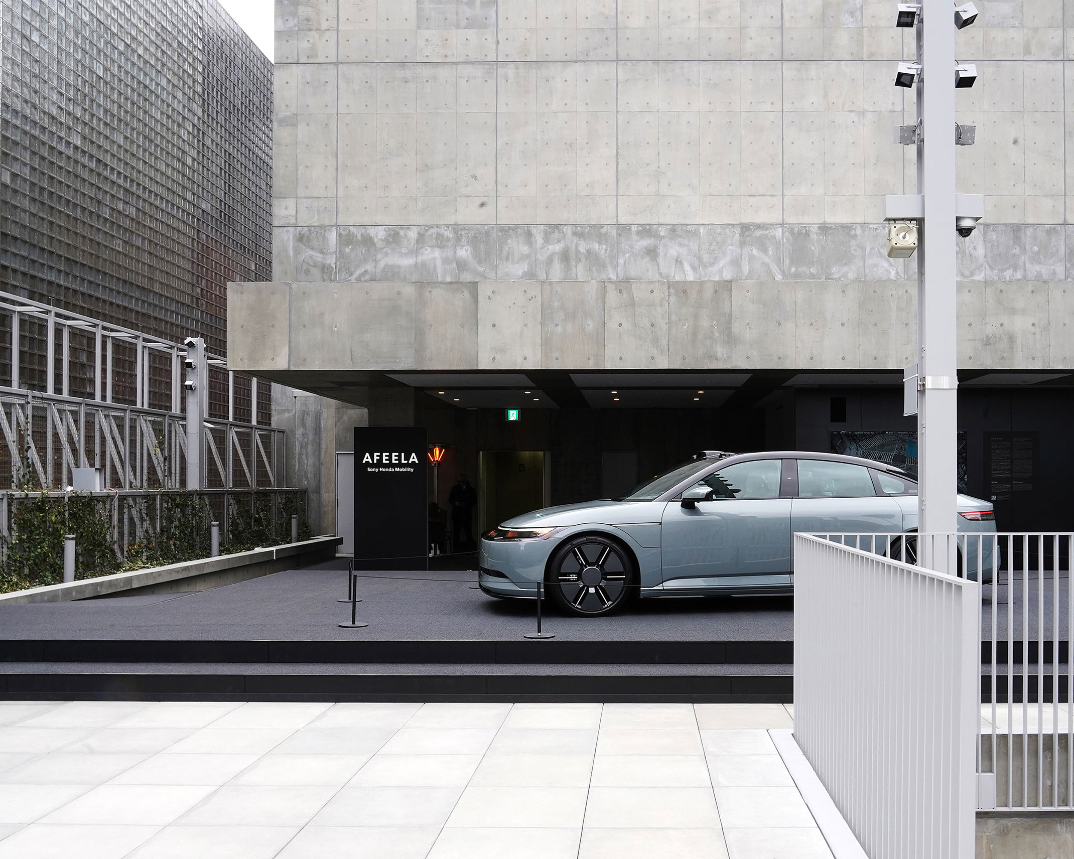 AFEELA is on display on the rooftop.